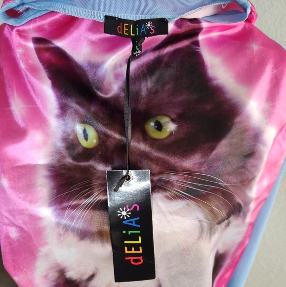 dELiA*s Homeward Bound Graphic Long Sleeve with Sheer Mesh Sleeves - Size: L - Picture 11 of 11